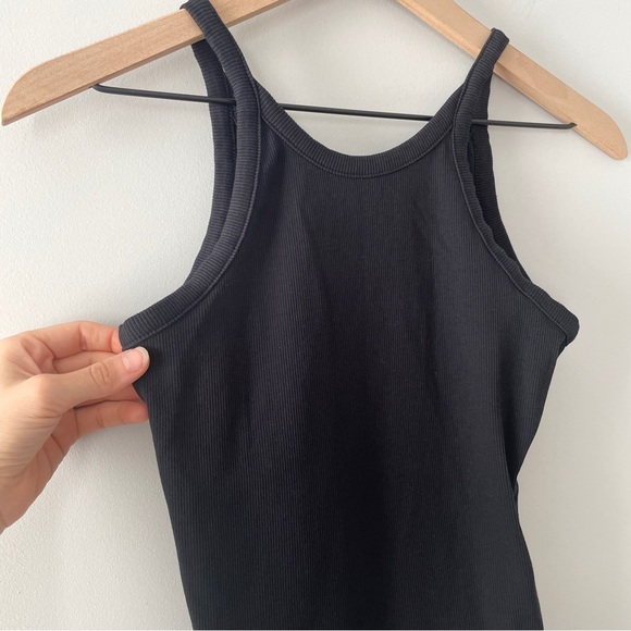 Reiss Louisa Crew Neck Ribbed Cami Tank Vest Top Black XS - Picture 7 of 10
